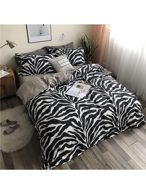 Lorien Tiger Desenli Tek Kişilik, Lastikli Çarşaflı, Çift Taraf Kullanımlı Nevresim Takımı