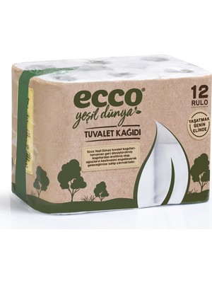 Ecco Yeşil Dünya Tuvalet Kağıdı 12'li (7'li Paket)