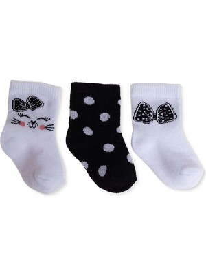 Hellobaby Kız Bebek 3lü Soket Çorap Puantiye Baskılı