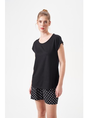 Pjs Kadın Siyah Pijama Takımı 29148