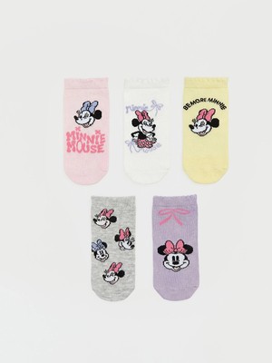 Lc Waikiki Yeni Sezon Minnie Mouse Desenli Kız Çocuk Patik Çorap 5'li