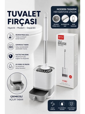 Hansel Silikon Uçlu Hazneli Tuvalet Fırçası Seti - Tuvalet ve Klozet Temizleme Fırçası
