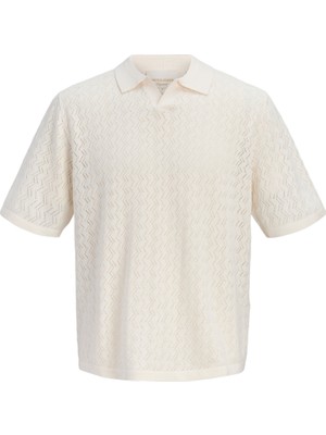 Jack & Jones Erkek Relaxed Fit Split Yaka Triko Tisört - Tyler