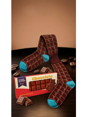 Neşeli Çoraplar Chocolate Kutulu Renkli Hediyelik Çorap