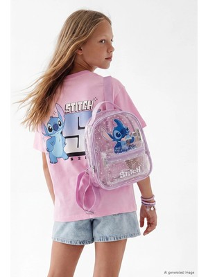 Lc Waikiki Yeni Sezon Stitch Baskılı Kız Çocuk Sırt Çantası