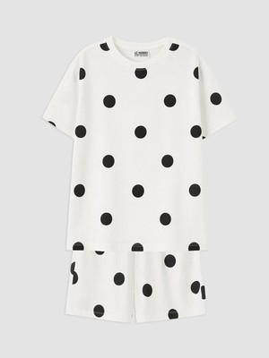 Lc Waikiki Yeni Sezon Puantiyeli Kız Çocuk Şortlu Pijama Takımı