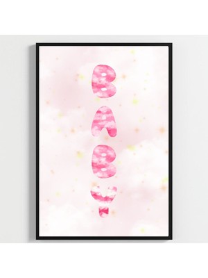 "besay Ayıcık Masalı | ""baby"" Temalı Çocuk Odası Dekorasyonu | Yeni Doğan Kız Bebek Hediyesi Sulu Boya Poster | 3'lü Set A2 Ç