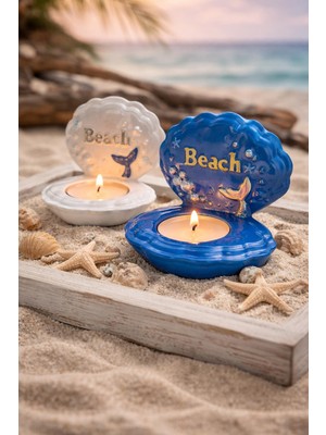 Dolce Beach Deniz Kabuğu Tealight Mumluk ( 2 Li Set )