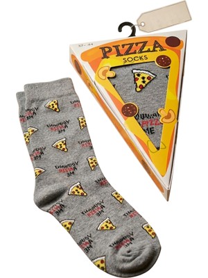 Neşeli Çoraplar Pizza Dilimi Kutulu Renkli Unisex Çorap