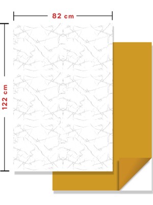 Tink Kendinden Yapışkanlı Mermer Desenli Panel Silver Desen 82X122 (1 Adet ) 1 M2