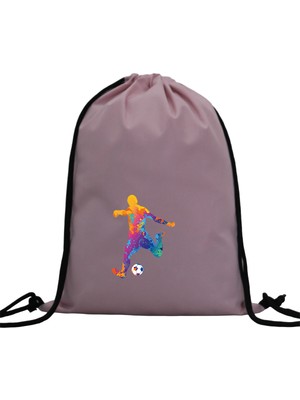 Hero Tasarım Hero tasarım Renkli Futbolcu  - Ipli Spor Sırt Çantası - Günlük - Okul 35*46CM One Size | INN1019