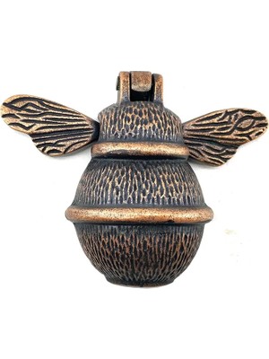 Fırsatkolik Antika Tarz Dekoratif Pirinç Arı Kapı Tokmağı, Taktak - Küçük, 123X150MM, Antik