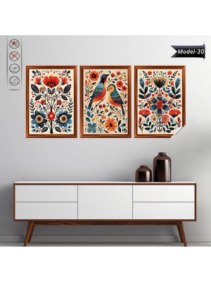 Akıllı Kağıt Statik Tutunma Özellikli Tablo - Poster Çiçek (Model- 30)