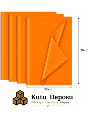 Kutu Deposu 50X70 cm Turuncu Renk Pelur Kağıt (1kg)