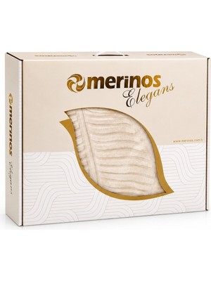 Merinos Elegans Kalın Embos Tek Kişilik Kutulu Battaniye (160X220) - Bej