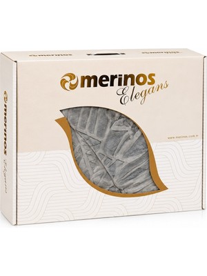 Merinos Elegans Kalın Embos Tek Kişilik Kutulu Battaniye (160X220) - Gri