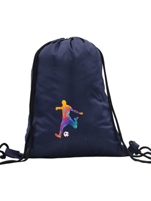 Hero Tasarım Hero tasarım Renkli Futbolcu  - Ipli Spor Sırt Çantası - Günlük - Okul 35*46CM One Size | INN1019