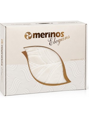 Merinos Elegans Kalın Embos Tek Kişilik Kutulu Battaniye (160X220) - Kemik