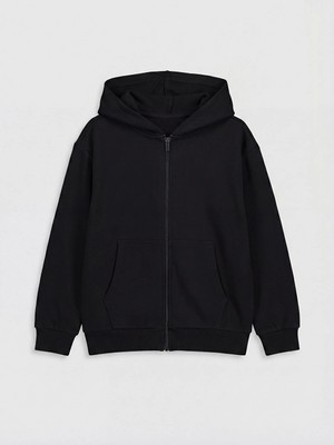 Lc Waikiki Yeni Sezon Kapüşonlu Kız Çocuk Fermuarlı Sweatshirt