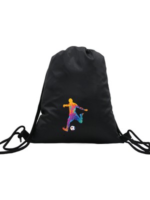 Hero Tasarım Hero tasarım Renkli Futbolcu  - Ipli Spor Sırt Çantası - Günlük - Okul 35*46CM One Size | INN1019