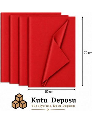 Kutu Deposu 50X70 cm Kırmızı Renk Pelur Kağıt (1kg)