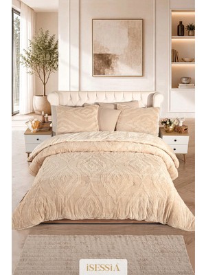Isessia Lina Çift Kişilik Jakarlı Wellsoft Uyku Seti | Çift Taraflı | 230X250 cm | Çantalı