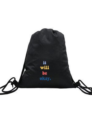 Hero Tasarım Hero tasarım It Well Be Okay - Ipli Spor Sırt Çantası - Günlük - Okul 35*46CM One Size | INN1012