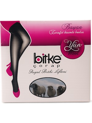 Bitke Kadın Yün Çorap Asorti 12 Li