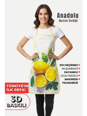 Empressco 3D Baskılı Mutfak Önlüğü, Sıvı Geçirmez, Şık ve Kullanışlı Tasarım