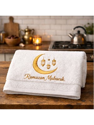 Empressco Ramazan Temalı Nakışlı Mutfak Havlusu 30X50 Cm, Dekoratif El Havlusu