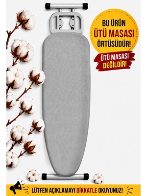 Aşkana En Çok Tercih Edilen %100 Pamuk Ütü Masası Kılıfı, Yanmaz,yapışmaz,kaymaz,çift Katmanlı,şık Model,gümüş Gri & Bordo Düz Renk Ütü Masası ÖRTÜSÜ,50X140 cm