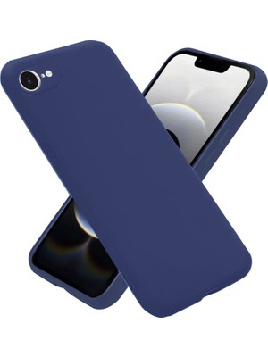 Fırsatkolik iPhone 16E Kılıf Nano Içi Kadife Silikon - Lacivert