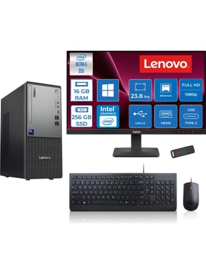 Lenovo Thinkcentre Neo 50T Gen 6 Intel Core Ultra 5 225 Upto 4.9ghz 16GB Ddr5 256GB SSD Intel® UHD Graphics 770 WIN11HOME +23.8"fhd Monitör Masaüstü Bilgisayar 13BD007UTR24H01+ZETTAUSBBELLEK