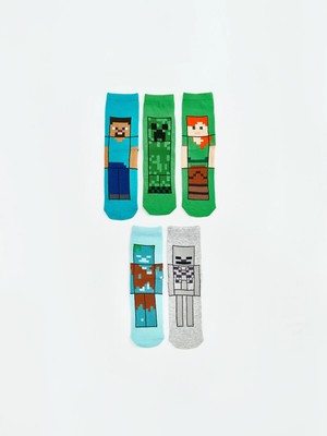 Lc Waikiki Yeni Sezon Minecraft Erkek Çocuk Soket Çorap 5'li