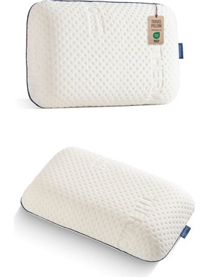 Empressco Konforlu Visco Ortopedik Seyahat Yastığı 40X25X10 cm Beyaz
