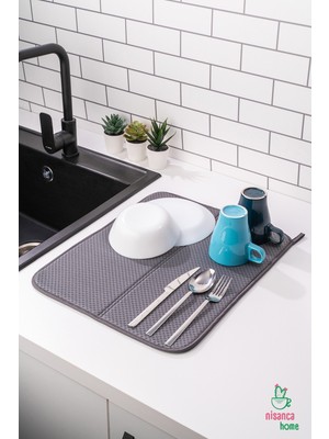 Empressco Yumuşak Mikrofiber Bulaşık Kurutma Matı, Pratik ve Süper Emici Tasarım