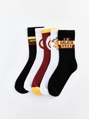 Lc Waikiki Yeni Sezon Galatasaray Baskılı Erkek Çocuk Soket Çorap 5'li