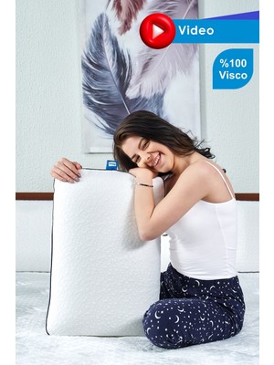 Empressco Yüksek Ortopedik Visco Boyun Yastığı 59X39X15 Cm, Rahat Uyku