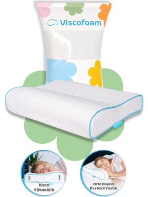 Empressco Konforlu Boyun Destekli Ortopedik Visco Yastık 57X37X10CM