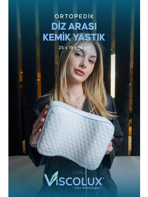 Empressco Konforlu Bacak Arası Ortopedik Visco Yastık 25X19X14 Mavi