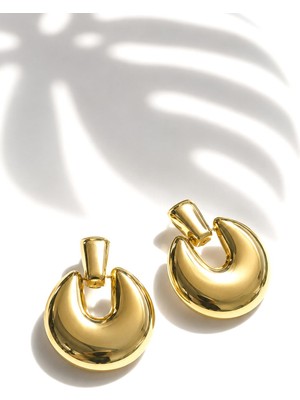 New Obsessions Lydia Gold Chunky Sallantılı Küpe