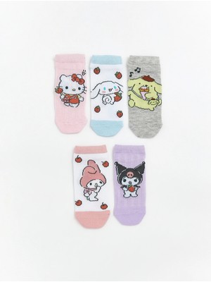 Lc Waikiki Yeni Sezon Hello Kitty Desenli Kız Çocuk Patik Çorap 5'li