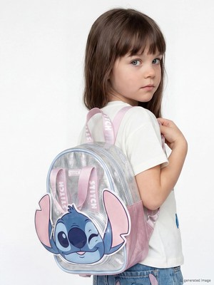 Lc Waikiki Yeni Sezon Lilo ve Stitch Baskılı Kız Çocuk Sırt Çantası