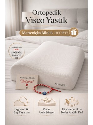 Empressco Konforlu Ortopedik Visco Boyun Yastığı, Destekleyici ve Lüks Tasarım