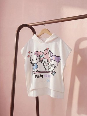 Lc Waikiki Yeni Sezon Hello Kitty Baskılı Kız Bebek Panço Havlu