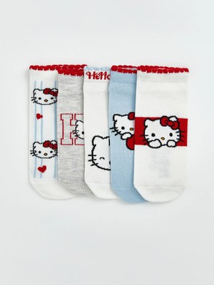 Lc Waikiki Yeni Sezon Hello Kitty Baskılı Kız Çocuk Patik Çorap 5'li