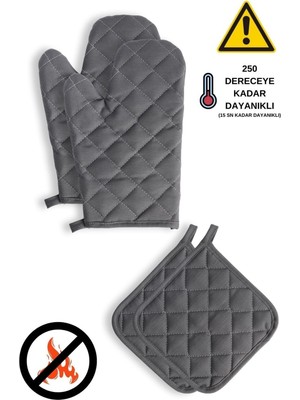 Empressco Isıya ve Yanmaz Fırın Eldivenleri ve Tutacak Seti, Güvenle Kullanım