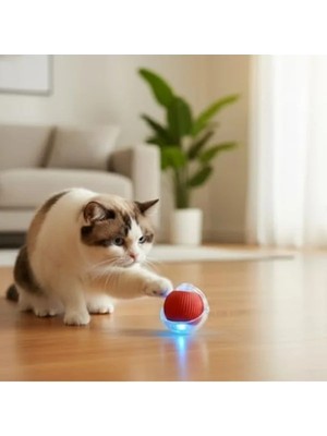 Bella Vista Kedi Oyuncak Topu, Sessiz Motorlu ve Kuyruklu, Karışık Renkler