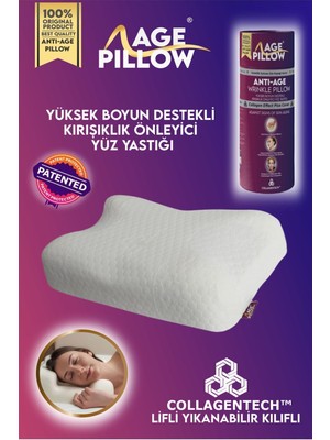 Empressco Yüksek Boyun Destekli Anti-Age Güzellik Yastığı, Kolajen Teknolojisi