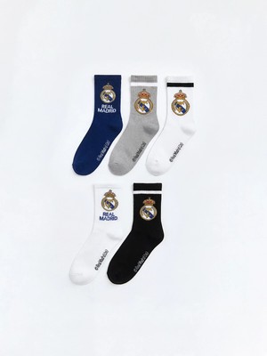 Lc Waikiki Yeni Sezon Real Madrid Baskılı Erkek Çocuk Soket Çorap 5'li